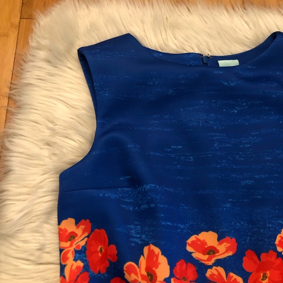 Plenty By Tracy Reese Jane Realistic Floral Daisy Poppies Prints Sheath Dress SP - Picture 5 of 12